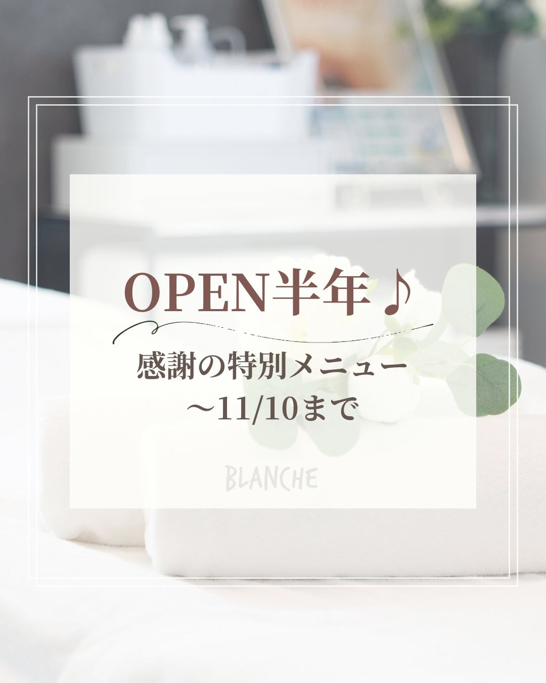 【OPEN半年♪ 感謝の特別メニュー】のお知らせ